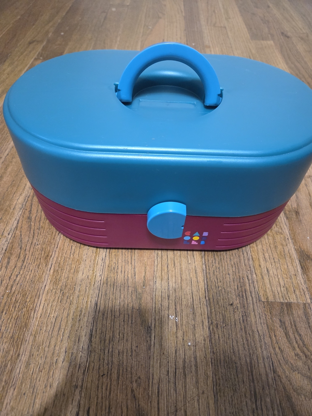 90s Caboodles Makeup Storage Case - Teal and Purple